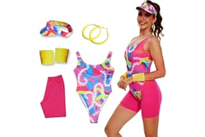 AYYOHON 80s Workout Costume Outfit Accessories Set 2023 Movie Halloween Cosplay Suit Oufits for Men Women