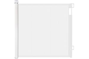 PetHot Stair Gate, Retractable Stair Gate for Babies and Pets, Baby Gate or Dog Gate, Extends up to 55" Wide, 33" Tall One Handed Operation, Baby Gate for Stairs/Doorways/Hallways/Outdoor(White)