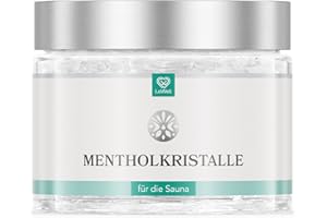 LoWell® 200g Cristaux de menthol 100% menthe pure - Idéal comme infusion pour le sauna dans une boîte refermable - Menthol