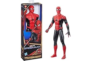 Hasbro Spider-Man - Spider-Man con Tuta Nera e Rossa, Action Figure da 30 cm Titan Hero Series, Ispirata al Film di Spider-Man "No Way Home", per Bambini dai 4 Anni in su