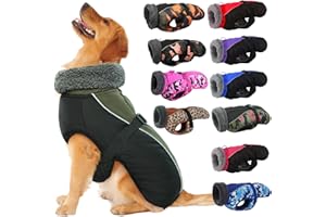 IECOii Extra Warm Dog Coat - Reflective, Adjustable, Fleece Turtleneck Jacket for Cold Weather - Soft Winter Coat for Small to Extra Large Dogs