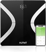 HUTbIT Körperfettwaage, Smart BMI Personenwaage, 13 genaue Messungen