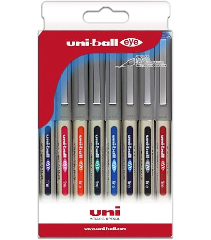 Penne Uni-ball EYE MICRO UB-150 - Confezione Da 4 Colori (nero, Blu, Rosso, Verde), Punta 0,5 Mm