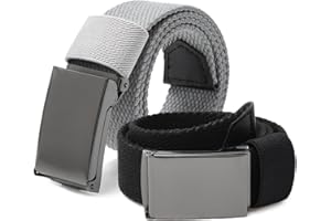 Coubeau Ceinture Tissu Enfant Garçon - 2 Pz Ceinture de Baseball Nylon Boys Ceinture de Golf pour Enfants avec Boucle en Métal pour Pantalon de Softball Jeans Uniformes Scolaires