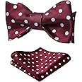 HISDERN Bow Tie for Men Animal/Dot Pattern Self Tied Bow Tie Adjustable Funny Bow Tie and Pocket Square Set for Wedding Party Club Prom...