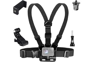 Lupholue Brustgurthalterung Chesty Compatible with GoPro Hero 13, 12, 11, 10, 9, 8, 7, (2018), 6 5 4 3, Hero Black, Session, Xiaomi Yi, SJCAM, DJI Osmo