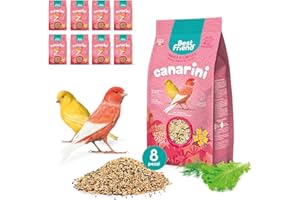 Best Friend Mangime Completo per Canarini con Ravizzone, Semi di Finocchio e Lattuga Mangime per gli uccelli con Ingredienti Naturali, Qualità 100% Made in Italy | Confezione da 8 pacchi