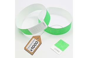 EUROPABAND - Pulseras Tyvek resistentes al agua y sin marcado, 19 x 250 mm, para identificación en eventos y noches