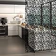Yizunnu 24pieces Hanging Room Divider Screens, Safety PVC Room Divider Panels,Foldable Hanging Screens 40x40x0.08cm (Black)