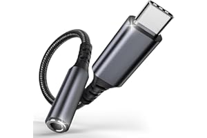 TEFLOTY Adapter USB-C na jack, 3,5 mm Audio USB C, adapter audio jack z chipem HiFi DAC do Samsung S23 S22, iPhone 15 Pro Max, Huawei P50/P40, MacBook