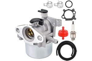ZAMDOE Rasenmäher-Vergaser-Kit für Briggs & Stratton 799866 794304 796707 790845 799871 4-Takt-Rasenmäher-Generatormotor, mit Zündkerze, Dichtung, Kraftstofffilter