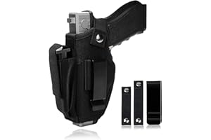 ZONSUSE Uniwersalna kabura na broń, Kabura na broń IWB OWB, Taktyczne torby na pistolet w pasie, Kabury na pistolety w pasie na prawą i lewą rękę, Kabura rysunkowa dla mężczyzn/kobiet