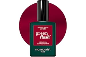 Manucurist Vernis Semi Permanent Green Flash™ Violet Violeta - Gel Ongle Naturel - Vernis Gel UV Semi Permanent - Gel Polish Ingrédients Bio - Gel Polish Vernis - Manucure Professionnelle Femme