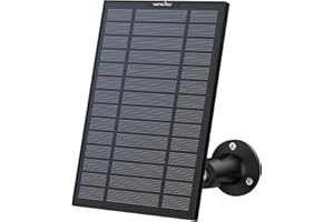 Wansview Panneau Solaire pour camera surveillance wifi exterieure batterie, étanche IP65, support pivotant sur 360 degrés, orientation du panneau réglable