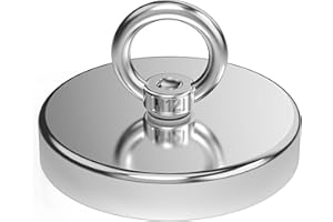 Magnetpro Magnete da pesca con forza di trazione superiore a 770 kg, magneti al neodimio resistenti con occhiello, diametro 120 mm calamita per pesca magnetica, caccia, recupero nel fiume