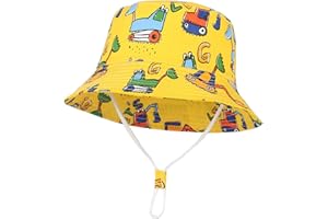 GEMVIE Cappello da Sole Neonato Bucket Hat Anti-UV Cappello Pescatore Bambino Bambina Estivo Protezione Solare per Spiaggia Vacanza Viaggio Outdoor