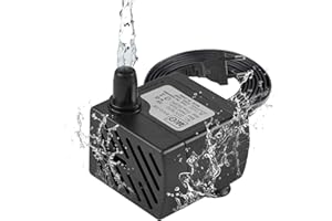 BACOENG Aquarium Pumpe, 3W 200L/H Mini Wasserpumpe Springbrunnenpumpe Teichpumpe, Zimmerbrunnenpumpe Aquariumpumpen Brunnenpumpe Klein mit EU Stecker
