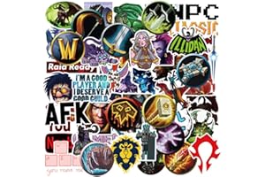WOW STICKERS World of Warcraft Spiel-Aufkleber für Laptop, Wasserflaschen, Bombe, Kühler, Computer, Skateboard, Gepäck, Motorrad, Auto, 50 Stück