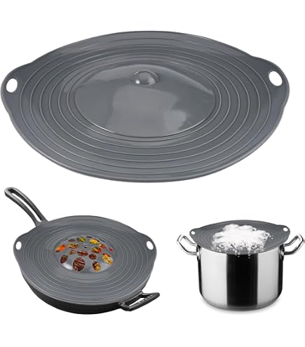 Couvercle Anti-Débordement Silicone - 29cm - Pour Casseroles 15-28cm - Micro-ondes Et Lave-vaisselle