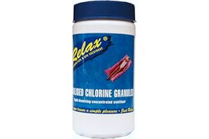 Greenhouse Warehouse Relax 1kg Chlorine Granules Hot Tub Pool Spa Water Sanitiser Grade A Stabilised