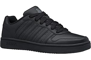 K-Swiss – Court Palisades – Schuhe für Damen und Herren – Vintage-Tennisstil hohem Komfort – Cupsohle, Leder-Obermaterial, Schnürung – Farbe – GRÖSSE
