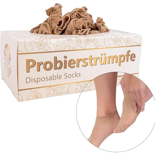 Janmercy Einwegsocken Zum Schuhe Anprobieren – 200 Stück In Schwarz, Nude & Rot, Weich & Elastisch