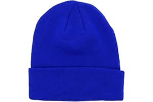 SHIPITNOW Berretto Uomo o Donna Tinta Unita - Cappello Invernali a Maglia Basic Senza Pompon - 100% Acrilico - Modello Semplice e Classico Senza Marca - Taglia Unica