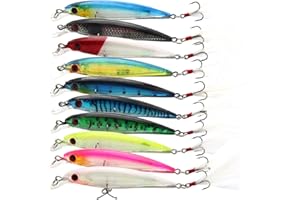 Evilandat Lot de 10 Leurres Plumes Poissons Nageurs 11,2CM 13,6g Thons Bonites Espadons Coryphènes Marlins