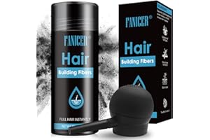 YOLONCE Polvos Relleno Capilar Instantáneo, fibra para Cubrir Pérdida de cabello, Engrosamiento polvo Pelo Hombre y Mujer, fibra Capilar para Cabello Fino, Negro