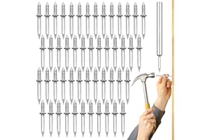 Lets Joy 50PCS Chiodo a Doppia Testa, Chiodo Senza Cuciture con Filo di Battiscopa a Doppia Testa, Linea battiscopa Chiodi nascosti Speciali Adatti con Manicotto specifico per Chiodi (50PCS)