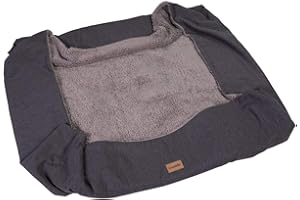 brunolie Wechselbezug Ersatzbezug für Emma, waschbar, hygienisch und rutschfest, Grau, Größe L, Grau