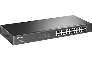 TP-Link TL-SG1024 24 Port Gigabit Netzwerk Switch ( 19 Zoll Rack-Montage, 24*RJ-45 LAN Ports, Metallgehäuse, , unmanaged, Plug-und-Play, Lifetime-Garantie) schwarz