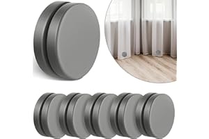 Jetec Round Magnetic Drapery Weights Shower Curtain Weights Strong Tablecloth Magnets Bottom No Sew Curtain Weights Waterproof Magnetic Curtain Weights for Drapery Curtain Tablecloth (Grey, 6 Pairs)