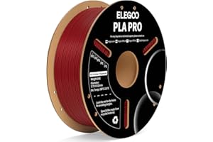 ELEGOO PLA PRO Filament 1.75mm Burgundy Red 1KG, Easy to Print Neatly Wound 3D Printer Filament Dimensional Accuracy +/- 0.02mm, 1kg Spool (2.2lbs) Fits for Most FDM 3D Printers