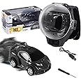 AMERTEER New Mini Remote Control Car Watch Toys, 2.4 GHz Detachable Watch Car Toys, Cute Wrist Racing Car Watch, Cartoon RC Small Car With USB Charging For Boys And Girls Birthday Gift Toys (Black)