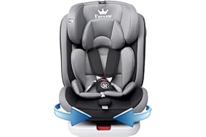 Farsaw Baby Autositz Kindersitz 360°drehbar mit ISOFIX und Ruheposition, Gruppe 0+1/2/3 (9-36 kg/0-12 Year), 5-Punkt-Sicherheitsgurt, Kinderautositz, Schwarz