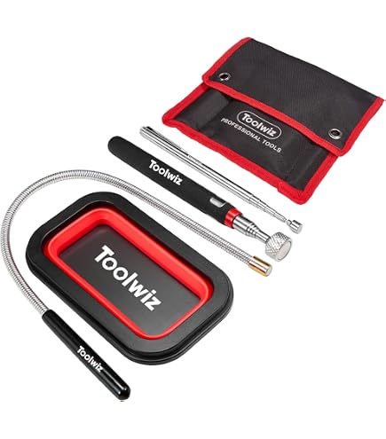 Produktbild von 4er Set Teleskop-Magnetstab Mit Krallengreifer – Flexibler Magnetheber 60cm Ausziehbar, 3LB/5LB/15LB Tragkraft, Für KFZ, Boule, Werkstatt & Mehr