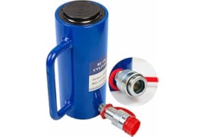 AMZCNC 20 Ton Hydraulic Cylinder Ram Single Acting 6" Inch Stroke 20T Hydraulic Cylinder Jack Lifting Jack Ram Portable Single Acting Lifting Cylinders with 6 inch Stroke