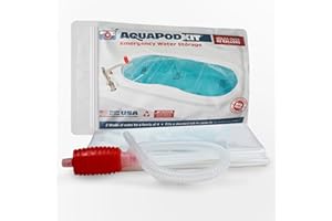 AquaPodKit Emergency Water Storage Kit - Made in USA -100 Gallon Bathtub Bladder for Hurricane & Disaster Preparedness - Food Grade Materials - BPA Free Water Reservoir - Family Survival Supply (Bag)