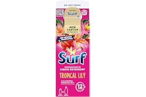Surf Tropical Lily Laundry Washing Liquid Detergent with a joy-infused fragrance & natural essential oils lasting up to 12 hours in wear for brilliantly clean results 24 washes 648 ml