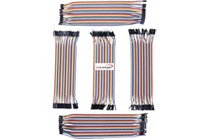 HiLetgo 200pcs/5x40pcs Breadboard Jumper Wires Dupont Wire Male to Male, Male to Female, Female to Female, 2.54mm to 2.54mm, 2.54mm to 2.0mm, 2.0mm to 2.0mm 20CM Cables Assortment Kit for Arduino DIY