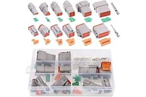 CIRCE-EU Kit de connecteurs DT - 6 jeux mâles et femelles - Connecteurs électriques étanches - 2 3 4 6 8 12 broches - Connecteur 22-16 AWG
