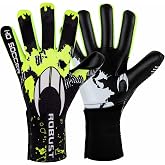 Ho Soccer Robust Lime Goalkeeper Gloves, Unisex Children, Black/Red, 7