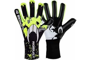Ho Soccer Robust Lime Guantes de Portero, Unisex Niños, Negro/Rojo, 5,5