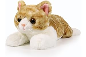 ICE KING BEAR 16 Inches Weighted Cat Soft Toy 1.2Kg Plush Large Stuffed Animal (Orange)