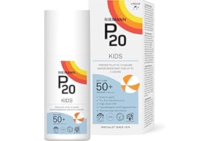 RIEMANN P20 Sun Cream SPF50 +Plus for Kids 200ml. High Level UVA Protection, Long Lasting up to 10 Hours, Water Resistant up to 3 Hours. Suitable for Children aged 1+