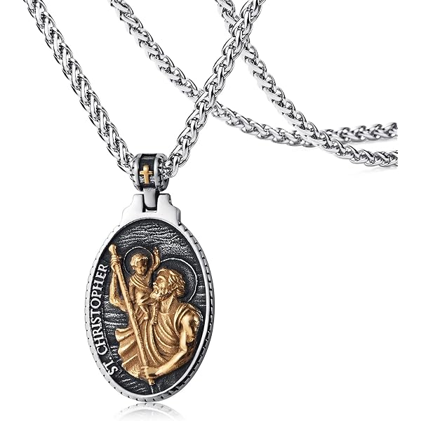 Lot De 3 Médailles Religieuses Plaquées Argent - Saint Michel Et Saint Christophe, 1,2 Pouces - Neuf