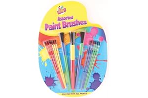 ART BOX ARTBOX 2X Plastic Paint Brush - Assorted Colour (Pack of 15)