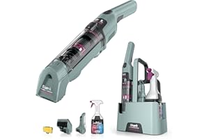 Shark StainForce Shampouineuse Sans Fil, Compact, Léger et Portable, Nettoyeur Canape Tissu, Voiture, Nettoyeur Dans Tous Les Angles, Avec Panier de Rangement, Accessoires, Produit Nettoyant