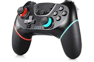 CHEREEKI Controller Compatibile per Switch, Wireless Bluetooth Gamepad con Funzione Turbo/Doppia Vibrazione/Controlli di Movimento/Batteria Ricaricabile